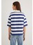 Lacivert Çizgili Beyaz Polo Tişört 1613507-90801 5