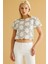 Çiçekli Balon Kol Bluz 54361 1