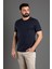Erkek Lacivert Basic O Yaka T-Shirt 1