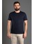 Erkek Lacivert Basic O Yaka T-Shirt 3