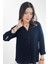 Lupinn Moda Siyah Regular Fit Viskon Düz Uzun Kollu Kadın Gömlek 4