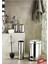 4 Lü Set Pedallı Çöp Kovası Wc Klozet Fırça Sabunluk Diş Fırçalık Seti 1