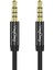 3.5mm Jack Trrs Hi-Fi Örgülü Aux Mikrofon ve Ses Kablosu 1 Metre 1