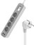 Akım Korumalı, 4 In Socket Grup Priz, 2 USB 1 Type-C Anahtarlı, 1.5 Metre Kablolu, 4000W, 16 Amper, Çocuk Korumalı, Ups Uyumlu, Elektronik Ürünlerde Tam Koruma, Topraklı (4-In) 1