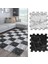 Dijital Baskılı Mermer Desenli Siyah-Beyaz Taraftar Halısı-Mutfak-Oturma Odası-Salon Halısı/yapboz Halı/puzzle Halı/ Japon Halı 1