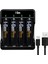 G429 4'lü Pil Şarj Aleti + 4 Adet Aa Pro 2950 Mah Şarjlı Kalem Pilli Set 1