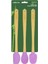 Indigo 3'lü Pembe Bambu Silikon Spatula Seti Uzun 26 cm VLT1508 3