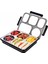 Bento 1600ML Lunchbox Tek Katlı 5 Bölmeli Çelik Sefer Tası Yemek Kutusu (Siyah) 1