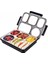 Bento 1600ML Lunchbox Tek Katlı 5 Bölmeli Çelik Sefer Tası Yemek Kutusu (Siyah) 2