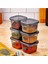 Çağur Adet Square Antrasit Etiketli Baharatlık Takımı - 550 ml - 6'lı Kare 0.55 Lt Yeni 110994 1