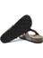 K8871DK Kifidis Soft Step Kadın Parmak Arası Deri Mantar Terlik 36-41 Koyu Vizon Deri 3