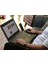 Telefon ve Tablet Bölmeli Minderli Laptop Sehpası Notebook Bilgisayar Çalışma Masası, Antik Meşe 2