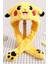 Pokemon Pikachu Peluş Oyuncak Şapka- LED Işıklı, Hareketli Kulaklı, Patili Eğlenceli Tasarım 4