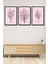 Minimalist Çiçek Tablo Seti Çerçeve Görünümlü 3 Parça 3