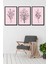 Minimalist Çiçek Tablo Seti Çerçeve Görünümlü 3 Parça 4
