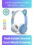 Kablosuz Gürültü Engelleyen Bluetooth Işıklı Mikrofonlu Kedi Kulaklı Sevimli Oyun Müzik Kulaklığı 1