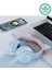 Kablosuz Gürültü Engelleyen Bluetooth Işıklı Mikrofonlu Kedi Kulaklı Sevimli Oyun Müzik Kulaklığı 4