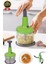 Premium Pratik Paslanmaz Çelik Sebze Meyve Soğan Doğrama Bıçaklı Üstten Basmalı El Rondosu Blender 2