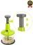 Premium Pratik Paslanmaz Çelik Sebze Meyve Soğan Doğrama Bıçaklı Üstten Basmalı El Rondosu Blender 4