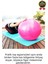 Premium Mini Gymball 20cm Jimnastik Denge Fitness Spor Şişirme Pompası Hediyeli Pembe Pilates Topu 4