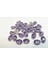 10x14(1.4 Cm) Oval Kasalı Dikme Cam Taş Lila (20 Adet) 1