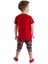 Dino Kamuflaj Erkek Çocuk T-shirt Kapri Şort Takım 2