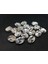 13x18(1.8cm) Kasalı Dikme Oval Cam Taş Beyaz 20 Adet 1