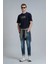 Joy Smart Jean Erkek Pantolon Slim Fit Mavi 3
