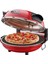 Elektrikli Pizza Fırını, Taş Tabanlı, Cam Pencereli, 1200W, 390°C 1