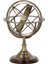 Küçük Süsleme Küres, Pirinç ve Ahşap, Zodyak Etkili Tasarım, 29 cm 1
