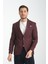 Acario Erkek Bordo Mono Yaka Slim Fit Spor Blazer Ceket 1