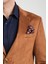 Bernando Erkek Tarçın Süet Yaz-Kış 4 Mevsim Slim Fit Spor Blazer Ceket 2