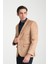 Bernando Erkek Tarçın Süet Yaz-Kış 4 Mevsim Slim Fit Spor Blazer Ceket 3