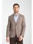 Diegos Erkek Lacivert Ekose Slim Fit Mono Yaka Spor Blazer 1