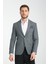 Icardi Erkek Vizon Dokulu Kumaş Mono Yaka Slim Fit Spor Blazer Ceket 1