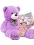 Sevimli 90 cm Peluş Ayı ile Pembe Konsept Romantik Peluş Ayıcık Buketi 1