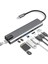 Pro Air Için USB Type-C Hub Dönüştürücü 8 In 1 Çoklayıcı - Hdmı, 2 Adet USB 3.0, 2 Adet USB C, Sd/microsd, Ethernet - Çevirici 8li Port USB C Adaptör Bağlantı Noktası Ara Kablo 1
