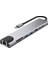 Pro Air Için USB Type-C Hub Dönüştürücü 8 In 1 Çoklayıcı - Hdmı, 2 Adet USB 3.0, 2 Adet USB C, Sd/microsd, Ethernet - Çevirici 8li Port USB C Adaptör Bağlantı Noktası Ara Kablo 2