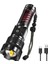 Br-6800 Zoomlu 30w El Feneri Cob Led 8 Fonksiyonlu C-Tip Şarj Edilebilir Powerbank Taktik El Feneri 1