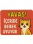 Yavaş Içeride Bebek Uyuyor! Araba ve Buzdolabı Magneti Kedi Figürlü 1