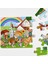 Çocuklar Için Ahşap Bahçe Puzzle Yapboz 16 Parça 21X29CM 2
