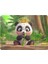 Çocuklar Için Ahşap Bebek Panda Puzzle Yapboz 16 Parça 21X29CM 1