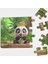 Çocuklar Için Ahşap Bebek Panda Puzzle Yapboz 16 Parça 21X29CM 2