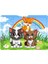 Çocuklar Için Ahşap Kedi Puzzle Yapboz 16 Parça 21X29CM 1