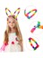 Fiber Optik LED39LI Gökkuşağı Tavşan Kulak 17X23 cm 2