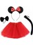 Minnie Mouse Kostüm Seti Etek Taç Kuyruk Papyon Gösteri Seti 2