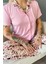 Açık Pembe Florado Exclusive Önden Düğmeli Kısa Kollu Kadın Pijama Takımı 5