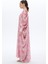 Dantel Şeritli Kaftan Elbise Pembe 3