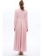 ŞERİT BİYELİ ELBİSE Pembe 4