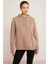 Carly Kadın Içi Polarlı Yumuşacık Kapüşonlu Kanguru Cepli Oversize Fit Pembe Sweatshirt 1